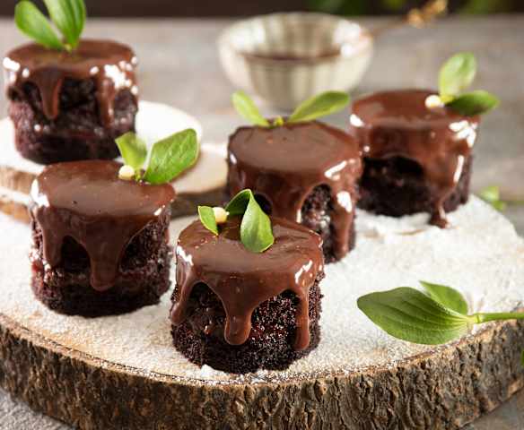 Minicakes de chocolate