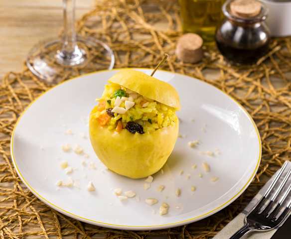 Cestini di mela al riso esotico