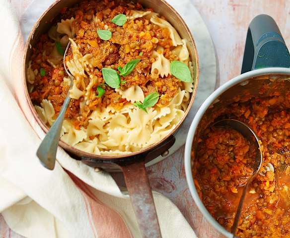 Sauce bolognaise aux lentilles