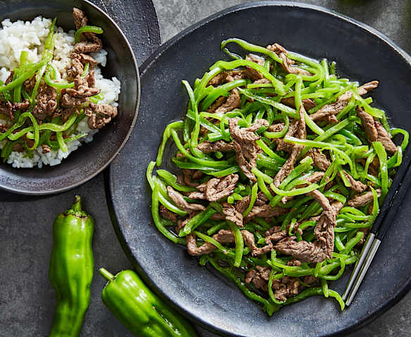 青椒炒牛肉丝