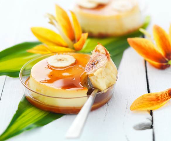 Crème caramel cocco e banana