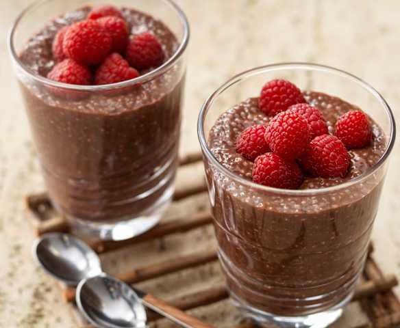 Pudding al cioccolato e semi di chia
