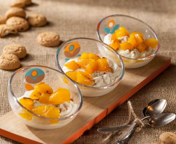 Crema di pesche caramellate e cannella