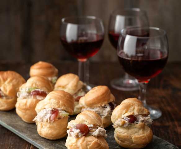 Choux Bites with Tarragon Chicken Salad