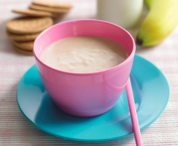 Papa de fruta com iogurte