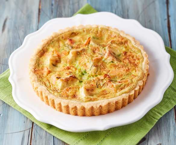 Smoked Salmon and Brie Quiche