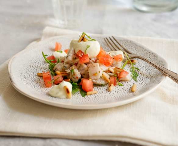 Ceviche vom Bachsaibling mit Limettencreme