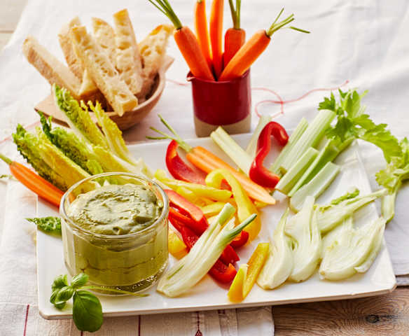 Gemüse mit Basilikum-Bagna-Fredda