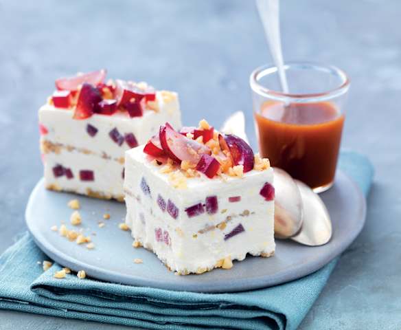 Parfait glacé aux raisins et aux noix