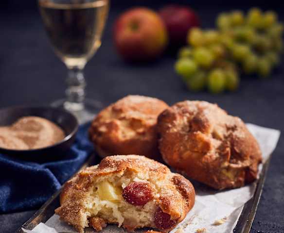 Schnelle Apfel-Trauben-Ballen