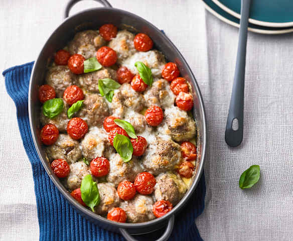 Überbackene Hackbällchen