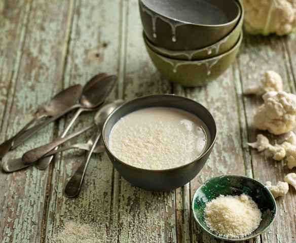 Creme de castanhas e couve-flor