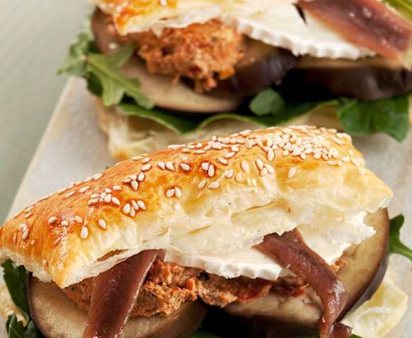 Hojaldres con berenjena