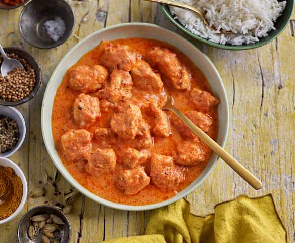 Pollo garam masala con arroz basmati