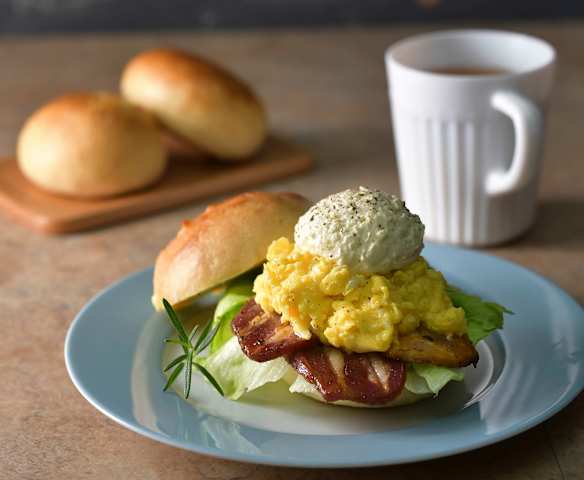 大蒜乳酪培根貝果