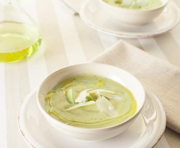 Crema de calabacín y aguacate