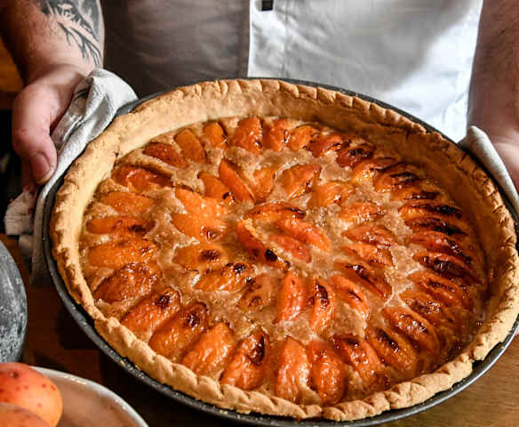 Tarte à l'abricot et aux cacahuètes