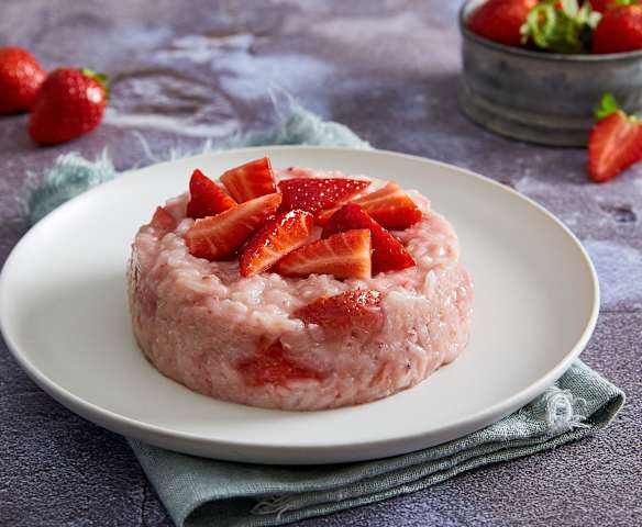 Risotto fragole e pesto di rose Risotto fragole e pesto di rose