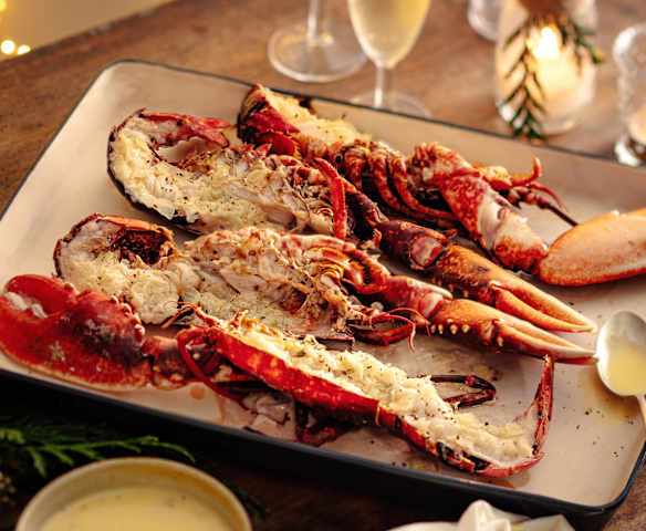 Homard rôti et sauce au cidre