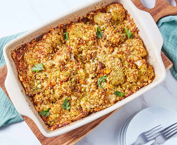 Cauliflower Artichoke Cheese Bake Cauliflower Artichoke Cheese Bake
