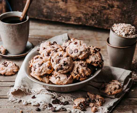 Lactose- en eivrije cookies met chocolade