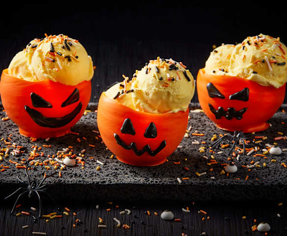 Jack-O-Lantern Ice-Cream Bowls Jack-O-Lantern Ice-Cream Bowls