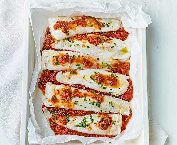 Merluzzo con salsa saporita (6 porzioni)