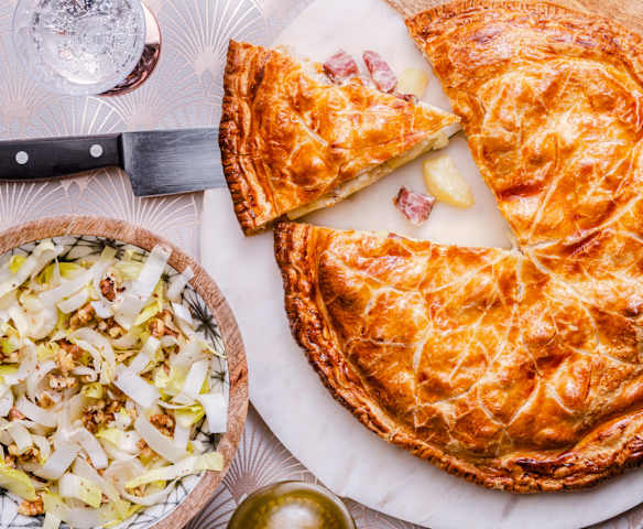 Galette de pomme de terre et saucisse de Morteau