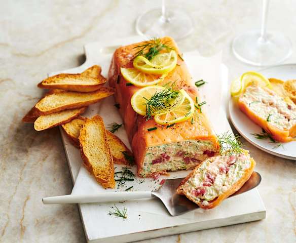 Smoked salmon terrine