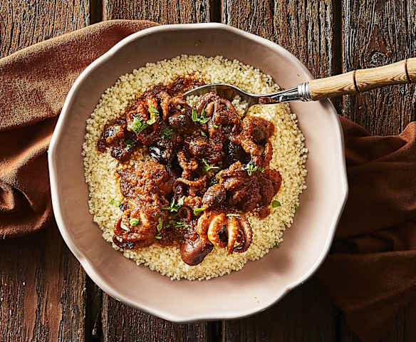 Cous cous con moscardini e olive