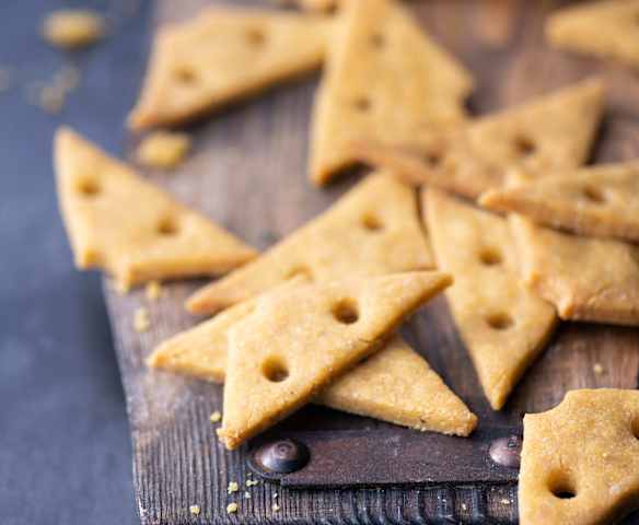 Bolachas de queijo vegan