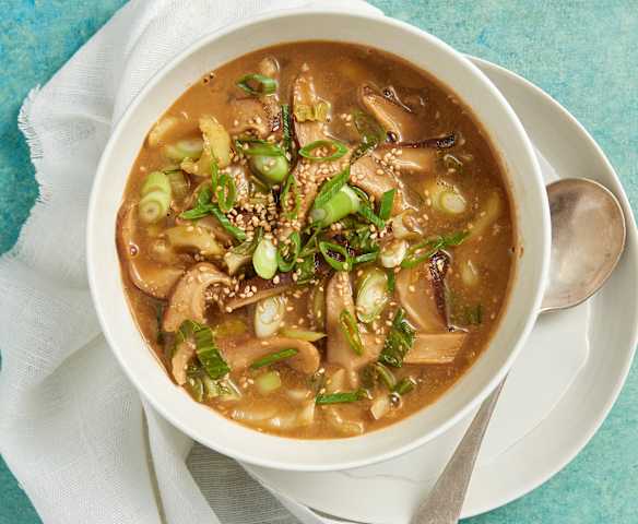 Shiitake Mushroom Soup with Burdock Root