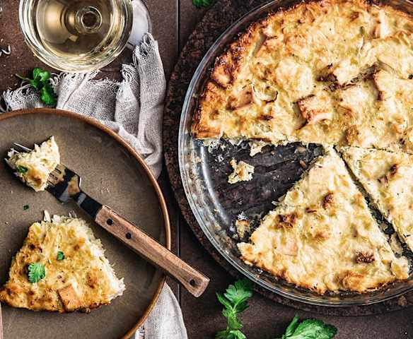 Flamiche sans pâte au tofu fumé