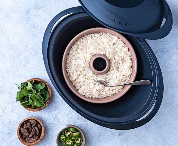 Basmati rice in Varoma bundt tin Basmati rice in Varoma bundt tin
