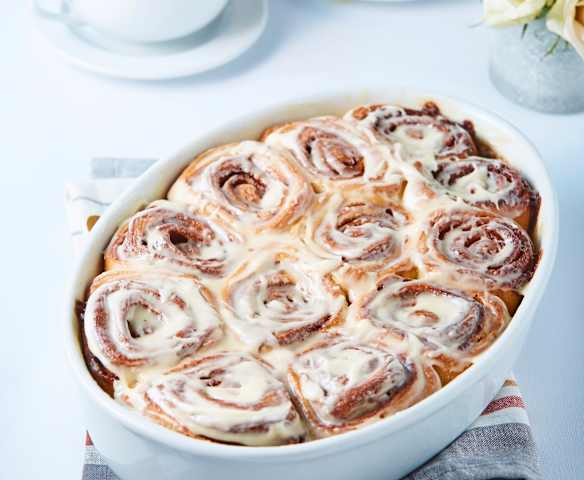 Roles de canela con glaseado