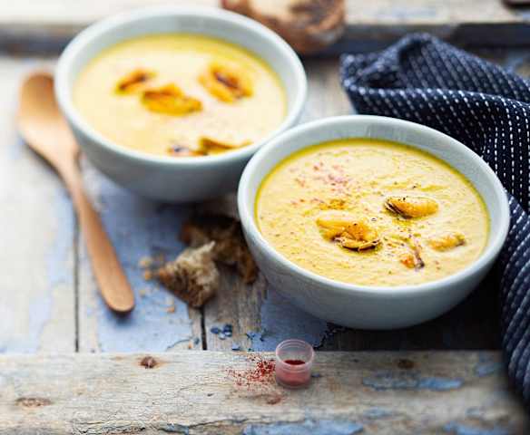 Velouté de moules au safran