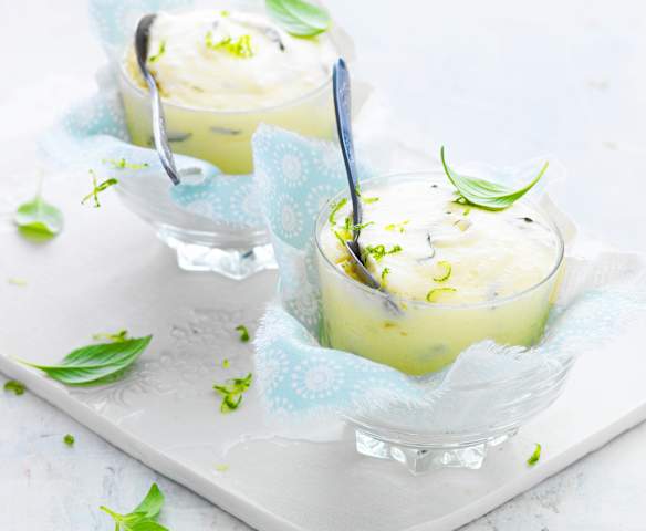 Mousse citron vert-basilic