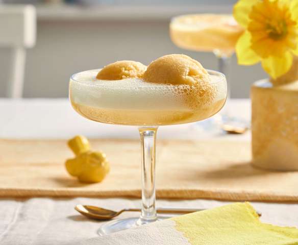 Ananas-Sorbet mit Crémant