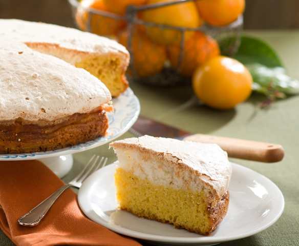 Bizcocho húmedo de mandarina y coco