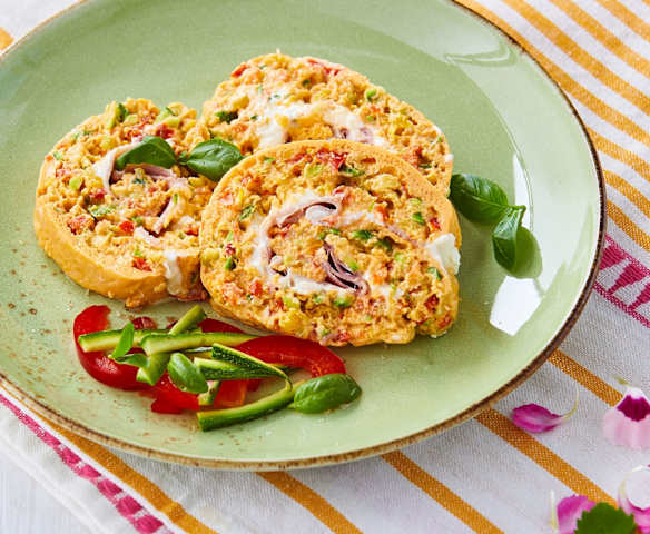 Spirali di frittata arlecchino