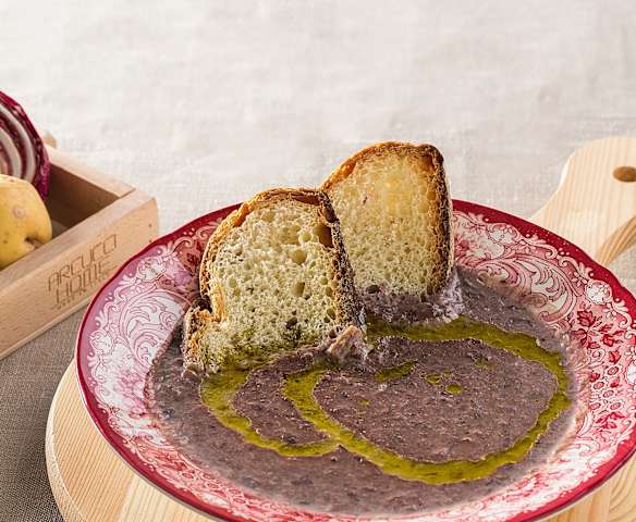 Vellutata di porri e radicchio