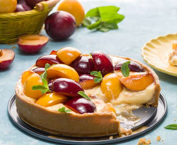 Tarta de lima-limón y ciruelas Tarta de lima-limón y ciruelas