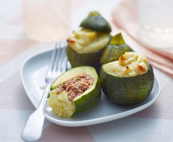 Courgettes farcies au canard