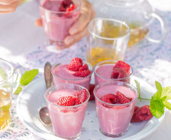 Mousse de framboise au tofu soyeux