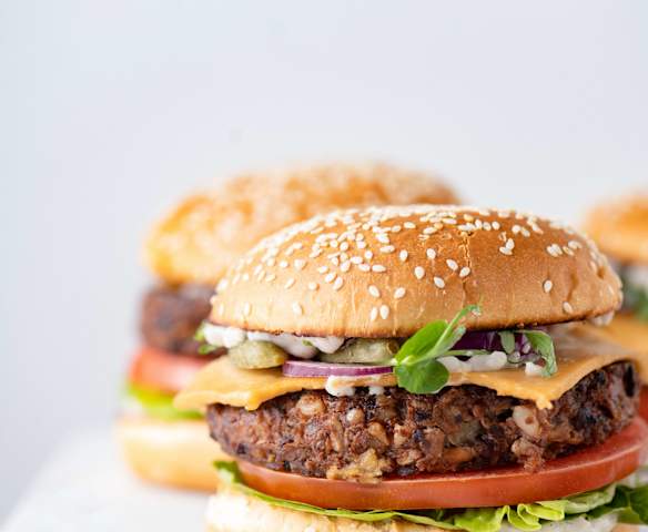 Cheeseburgers végans