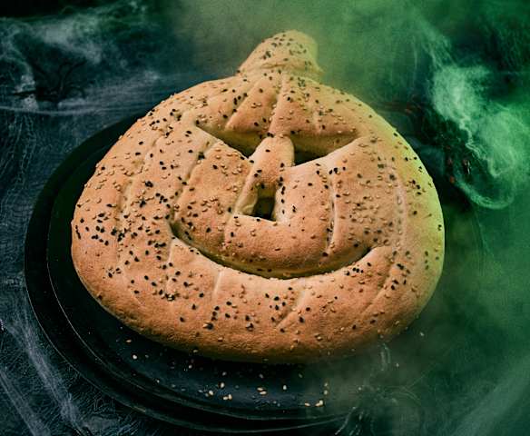 Halloween-Kürbis-Fladen