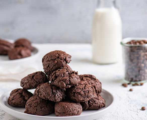 Bezglutenowe ciasteczka czekoladowe z fusami po kawie