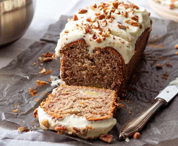 Banana bread con frosting
