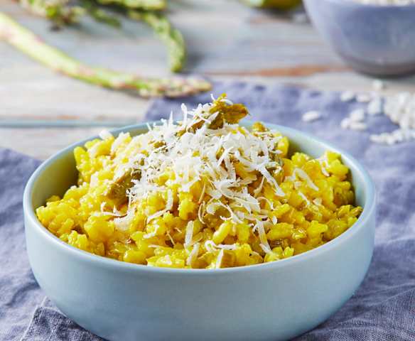 Risotto de calabacitas y espárragos