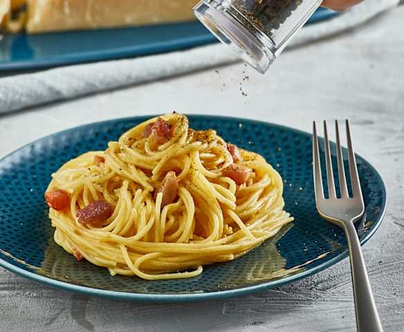 Spaghetti alla carbonara con Cottura Sottovuoto